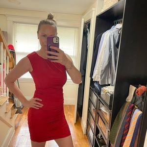 DVF red dress size 6